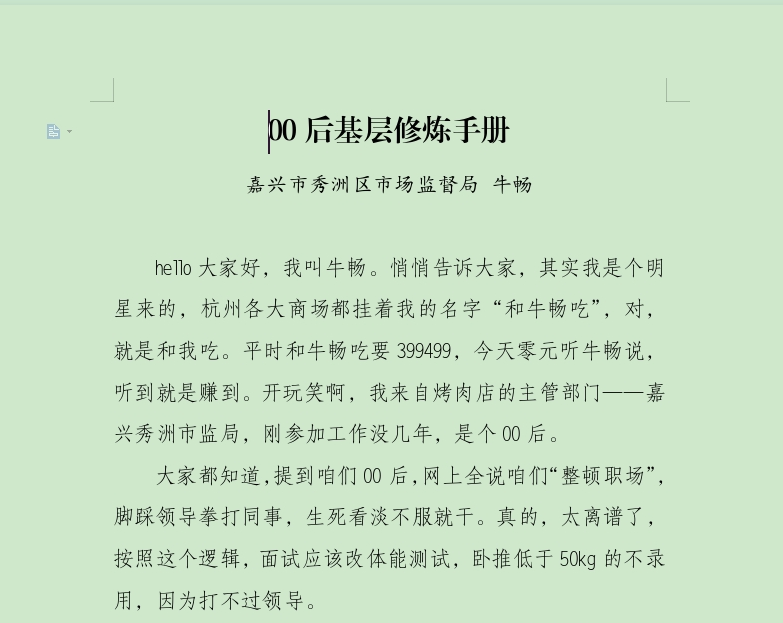 00后基层修炼手册